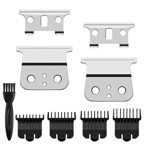 Andis T Outliner Blades - 2 Pack Silver Steel Replacement Blades for GTX Trimmer | Compatible with #04710 & #04521