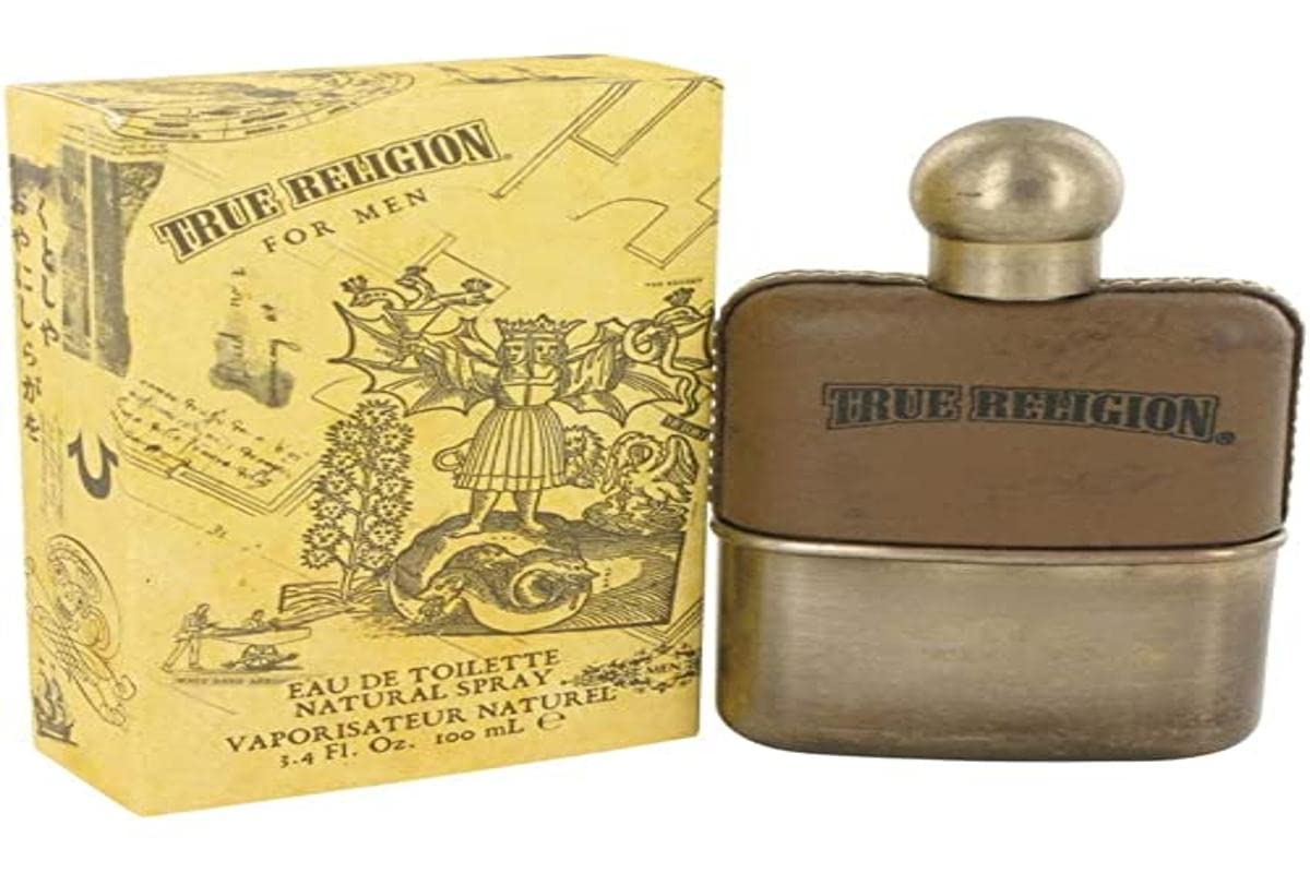 True Religion Eau De Toilette Spray for Men - 100 ml | Woody Fougere with Mandarin, Cardamom & Cedarwood