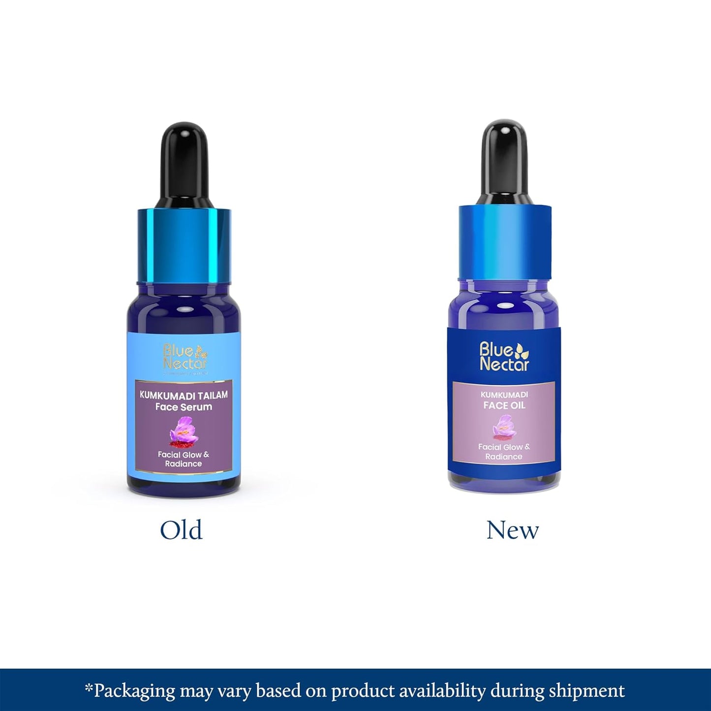 Blue Nectar Kumkumadi Oil - Ayurvedic Anti-Aging Face Serum with Saffron & Sandalwood | 0.33 Fl Oz for Radiant Skin