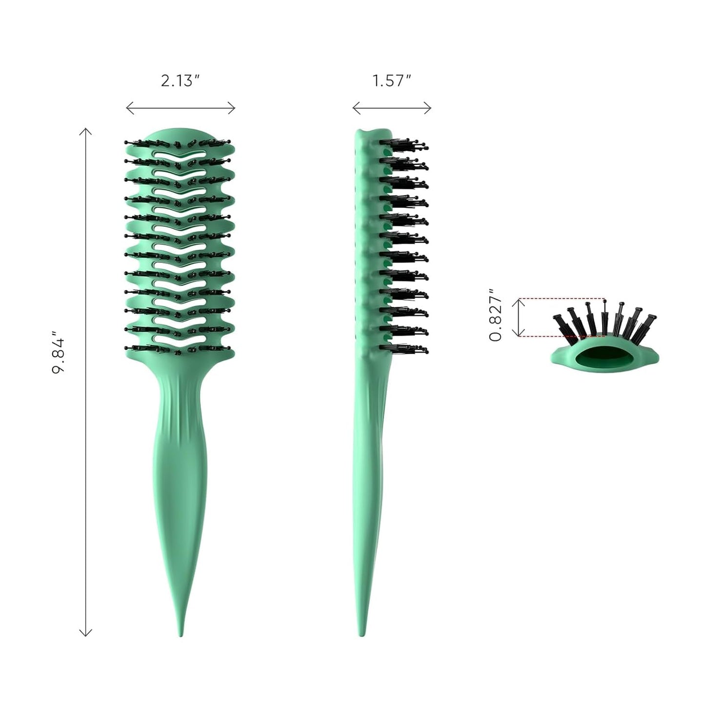 AM8:00 Curl Defining Brush - Shape, Separate & Add Volume to Curly Hair | Vented Blow Drying Brush