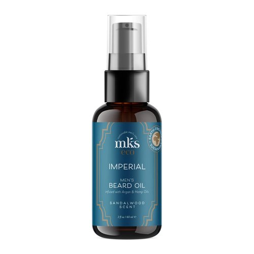 MKS Eco Imperial Beard Oil for Men - Sandalwood Scent | 2 Fl Oz - Calms Facial Hair, Adds Shine, Moisturizes Skin