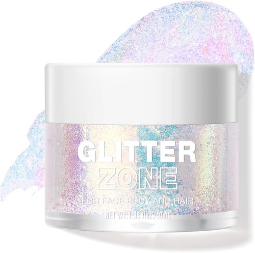 BestLand Holographic Body Glitter Gel - Long-Lasting Sparkle for Face, Body & Hair | 02 Stardust Pink