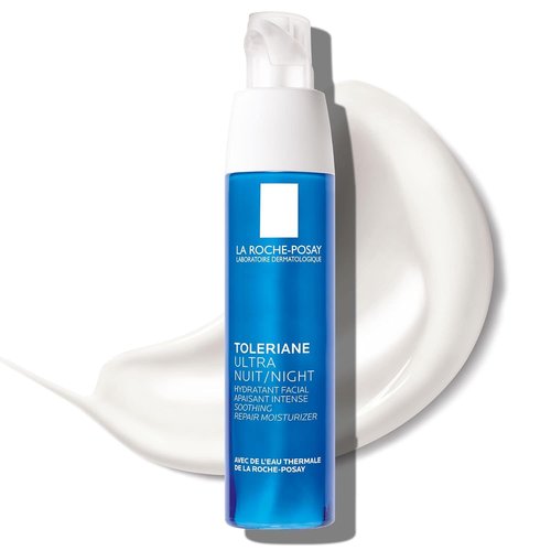 La Roche-Posay Toleriane Night Cream - Intense Soothing Moisturizer for Sensitive Skin, Allergy Tested