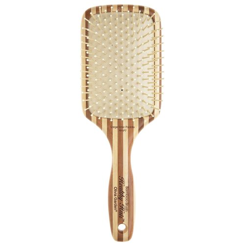 Olivia Garden Bamboo Ionic Paddle Hair Brush - Eco-Friendly Design for Healthy Hair