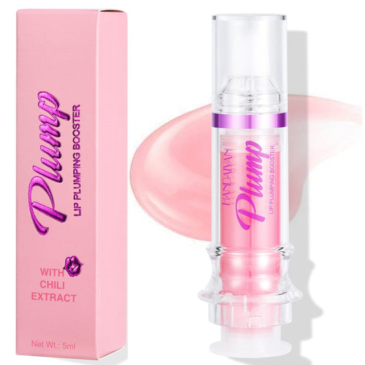 Spicy Lip Plumping Booster,Plumping Lip Oil with Chili Extract,Plump and Pout Lip Plumper for Women Girls,Fuller Lips Instantly,Hydrating,High-Shine (04)