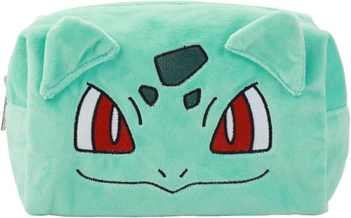 Bioworld Pokémon Bulbasaur Green Cosmetic Tote - Stylish 8" Toiletry Organizer