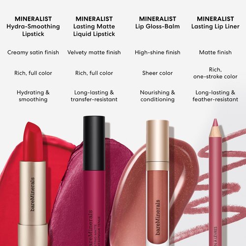 bareMinerals Mineralist Lip Gloss-Balm - Hydrating Sheer Glossy Lip Balm, No Stickiness, Vegan