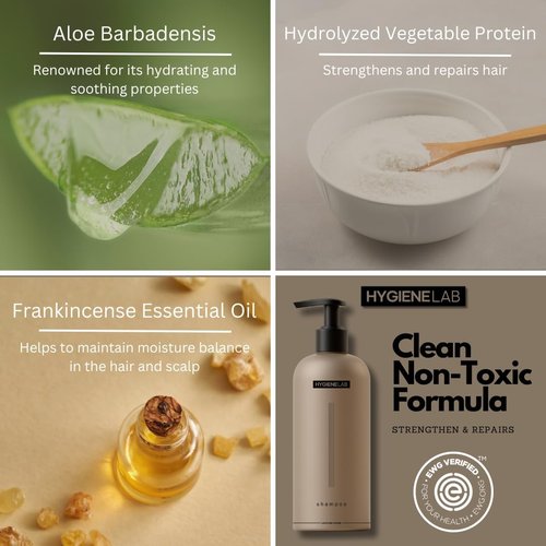 HygieneLab Shampoo - EWG Verified Non-Toxic Formula | Fragrance-Free & Paraben-Free, 16.9 fl oz
