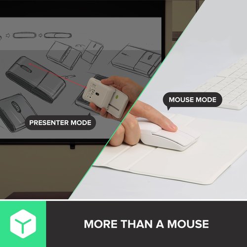 DELUX PockCombo Wireless Keyboard & Mouse - Foldable Bluetooth Design, Portable & Lightweight (White)