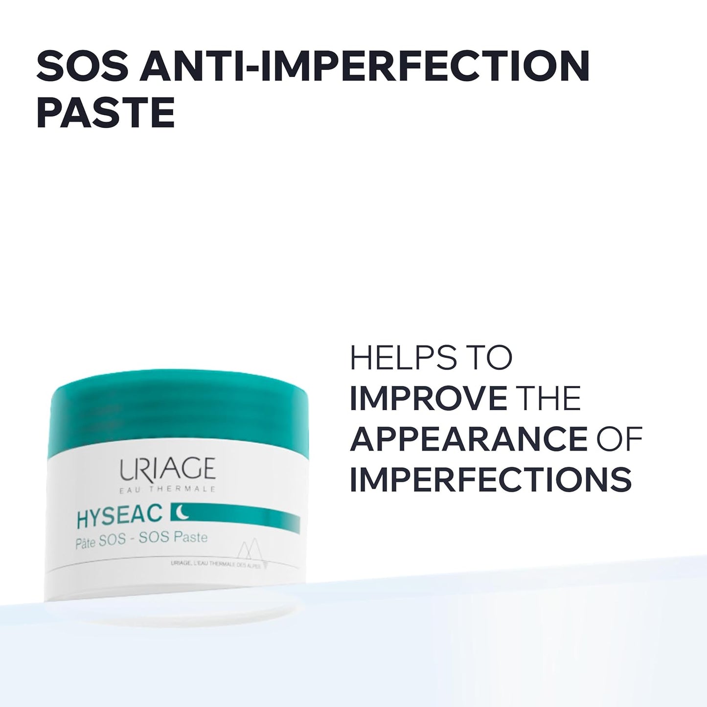 Uriage Hyseac SOS Paste - Tea Tree, Zinc & Green Clay Treatment for Oily Skin | Overnight Imperfection Relief