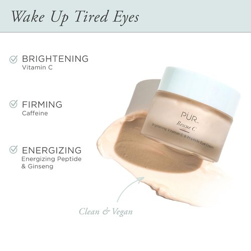PÜR MINERALS Rescue C Eye Cream - Brightening Vitamin C & Peptide Formula | 0.5 oz