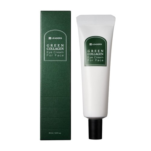 LEADERS Green Collagen Eye Cream - Vegan Anti-Aging Treatment for Fine Lines & Dark Circles, 30ml
