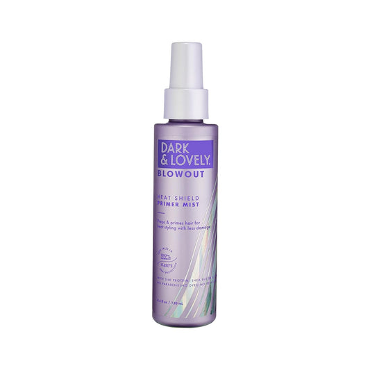 SoftSheen-Carson Dark and Lovely Blowout Heat Shield Spray - Heat Protectant with Castor Oil for All Hair Types, 4.4 fl oz