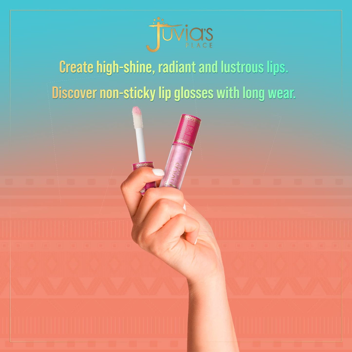 Juvia's Place Lip Gloss So Glazed - Clear, Pink Shimmer, 16 oz, Plump, Glides on Richly Glossy and Smooth, Long Lasting Non-Sticky Luscious High Shine