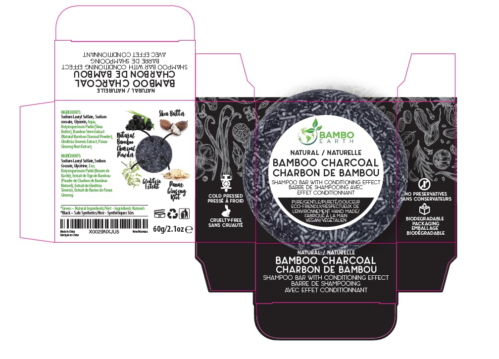 Skiennix Solid Shampoo Bar & Conditioner - 100% Organic Hair Soap with Bamboo Charcoal & Essential Oils