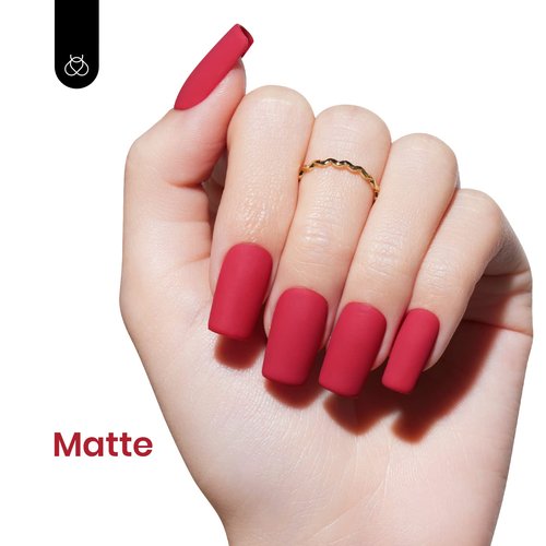 Beetles Red Gel Nail Polish - Cherry Mocha, 15ML Burgundy Red Gel Nail Polish, Soak Off Spring Nails Art Manicure Salon DIY Design UV Nails Lamp Needed Gift for Women