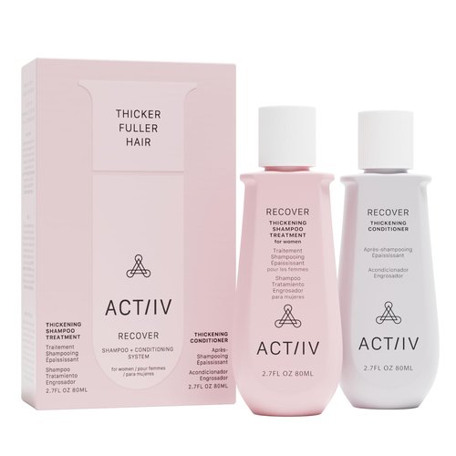 ACTIIV Recover Travel Duo For Women - Plant-Based Hair Care for Fuller, Healthier-Looking Hair | Vegan, Color-Safe, All Hair Types