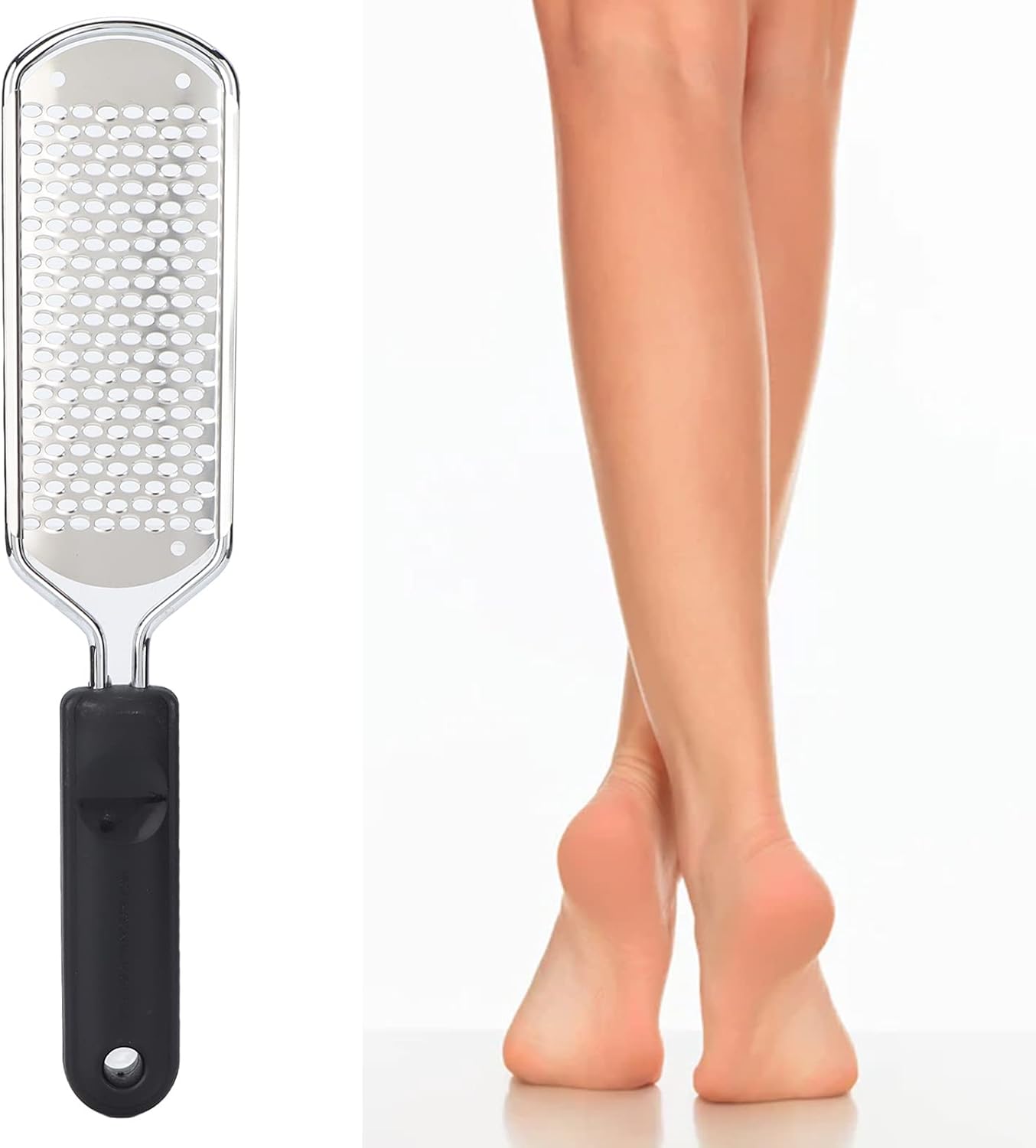 Skiennix Colossal Pedicure Rasp Foot File - Professional Stainless Steel Hard Skin Remover | Detachable Design for Wet & Dry Use