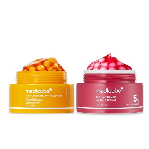 Medicube Capsule Cream - Kojic Acid, Turmeric & TXA Duo for Clear, Radiant Skin | Customizable Daily Moisturizer for All Skin Types