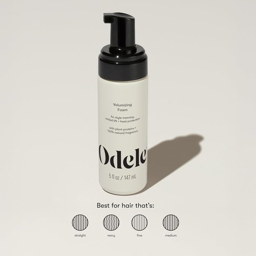 Odele Volumizing Foam Hair Styler - Heat Protection & Lift for Fine to Medium Hair, 5 Fl Oz