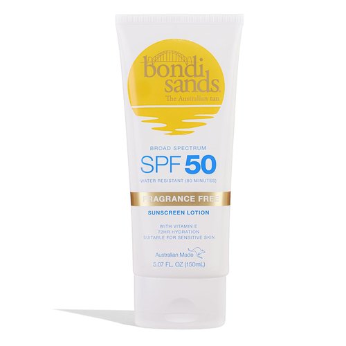 Bondi Sands Sunscreen Body Lotion SPF 50 - Fragrance Free, Hydrating & Water Resistant | 5.07 Oz/150 mL