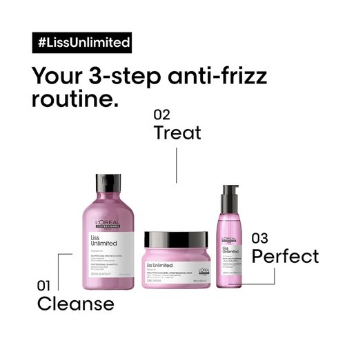 L'Oreal Professionnel Liss Unlimited Shampoo - Long-Lasting Frizz Control & Humidity Protection with Prokeratin