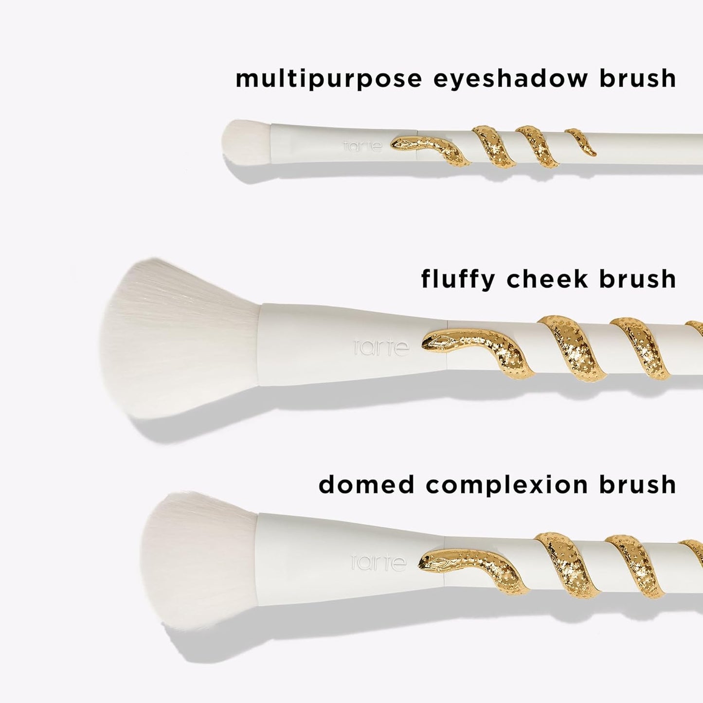 Tarte Secrets From The Amazon Brush Set - Vegan & Cruelty-Free Makeup Brushes for Cheek, Eyeshadow & Complexion