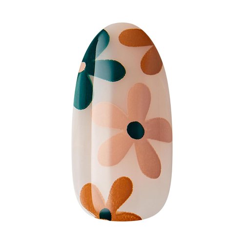 Kiss Impress No Glue Mani Press On Nails - 'As It Was' Design, Medium Almond Shape, Beige, 30 Nails Included