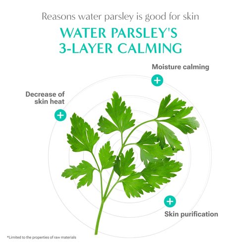 Rataplan Water Parsley Calming Serum Mask - Vegan Hypoallergenic Sheet for Moisture & Heat Relief | 10 Packs