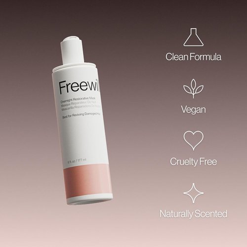 Freewill Overnight Restorative Hair Mask - Moisturizing Treatment for Damaged Hair | 6 oz