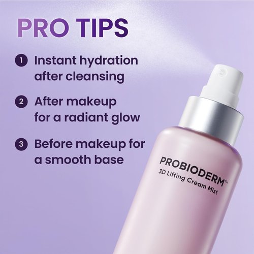 BIOHEAL BOH Probioderm™ 3D Lifting Cream Mist 3.38 fl oz (100 ml) | Face Moisturizers, Hydrating Glowing Serum Spray, Moisturizing & Elasticity-Enhancing Facial Mist for Face, Neck & Décolleté