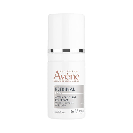 Avène Retrinal EYES Advanced 3-In-1 Eye Cream - Retinaldehyde & Hyaluronic Acid for Smoother Skin | Reduces Puffiness & Dark Circles