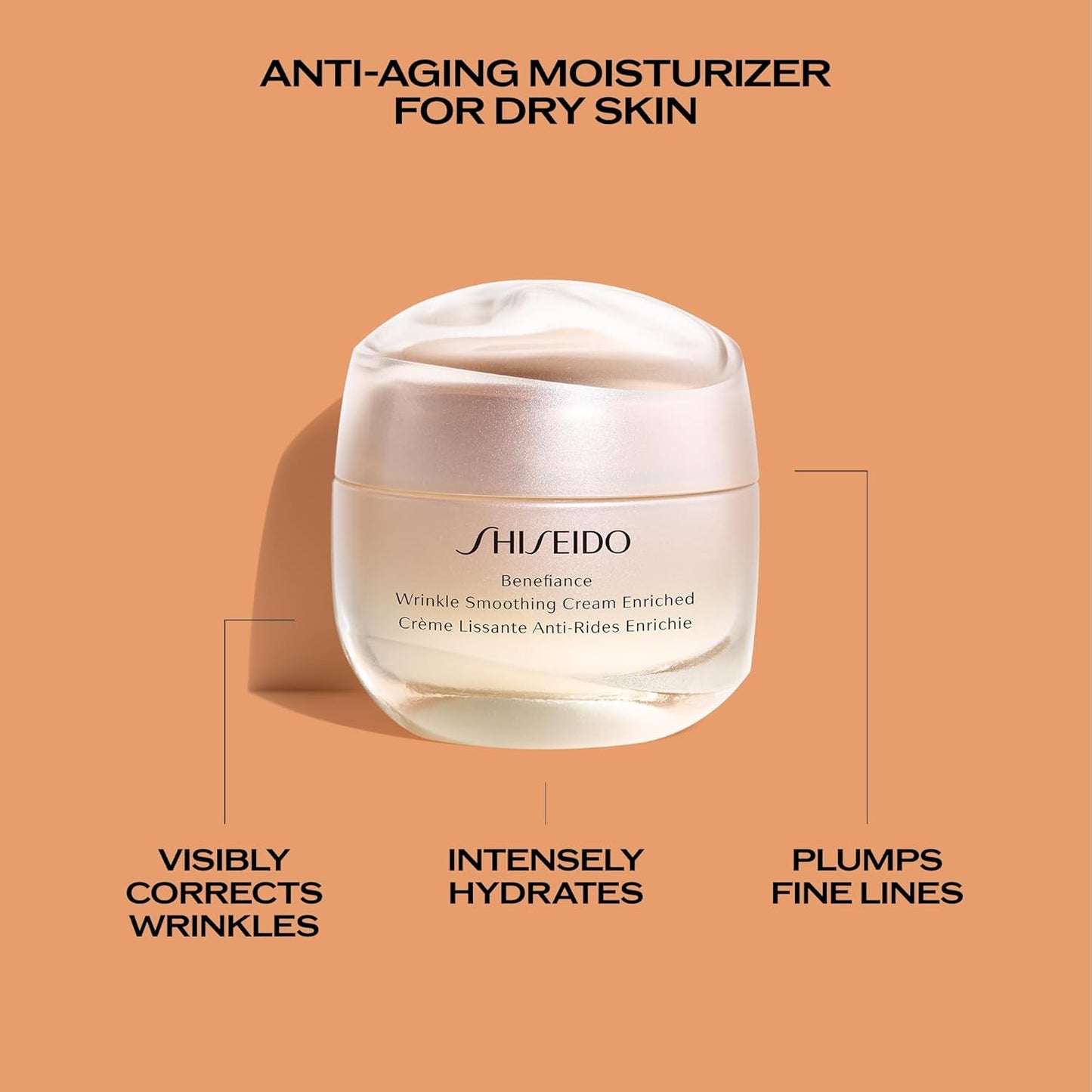 Shiseido Benefiance Wrinkle Smoothing Cream - Enriched Formula (75 mL) | Deep Cleansing Foam (125 mL)