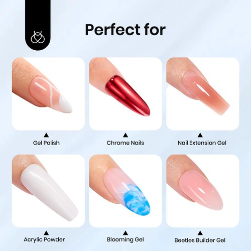 Beetles Gel Top Coat - 15ML Gel Polish No Wipe Top Coat for Nails Soak Off UV/LED Cured High Gloss Shine Long Lasting Protection
