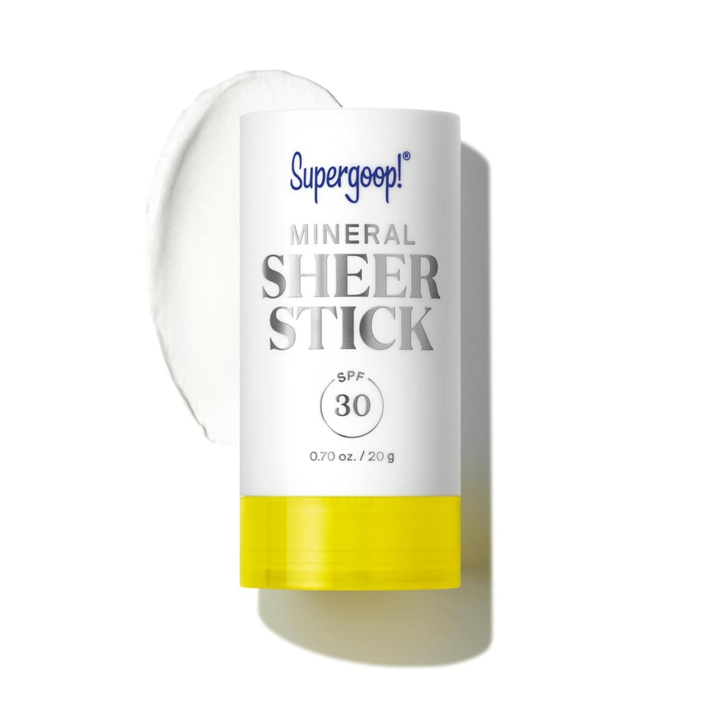 Supergoop! Mineral Sheer Stick SPF 30 Sunscreen - Broad Spectrum Protection for Face & Body - Natural Finish - 0.7 fl oz