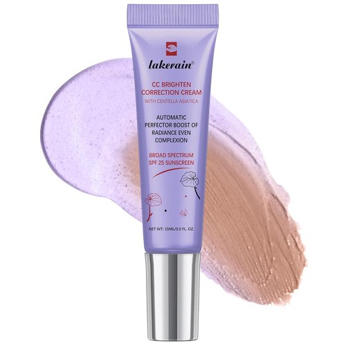 CC Brighten Correction Cream by [Brand Name] - Lightweight Hydration with Centella Asiatica - Soothe & Improve Skin Tone (Purple)