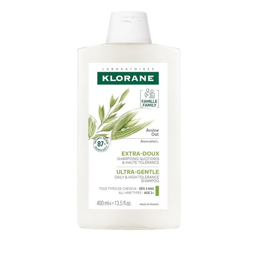 Klorane Ultra-Gentle Shampoo with Oat Milk - Sulfate-Free, Hypoallergenic Formula for All Ages - 13.5 fl. oz.