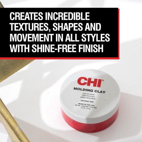 CHI Molding Clay - Texture Hair Paste for Volume & Body | Paraben & Gluten-Free, 2.6 Oz