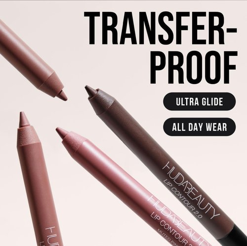 Huda Beauty Lip Contour Duo - Blushed Pinks | 2 Mini Lip Pencils in Muted Pink & Pinky Brown