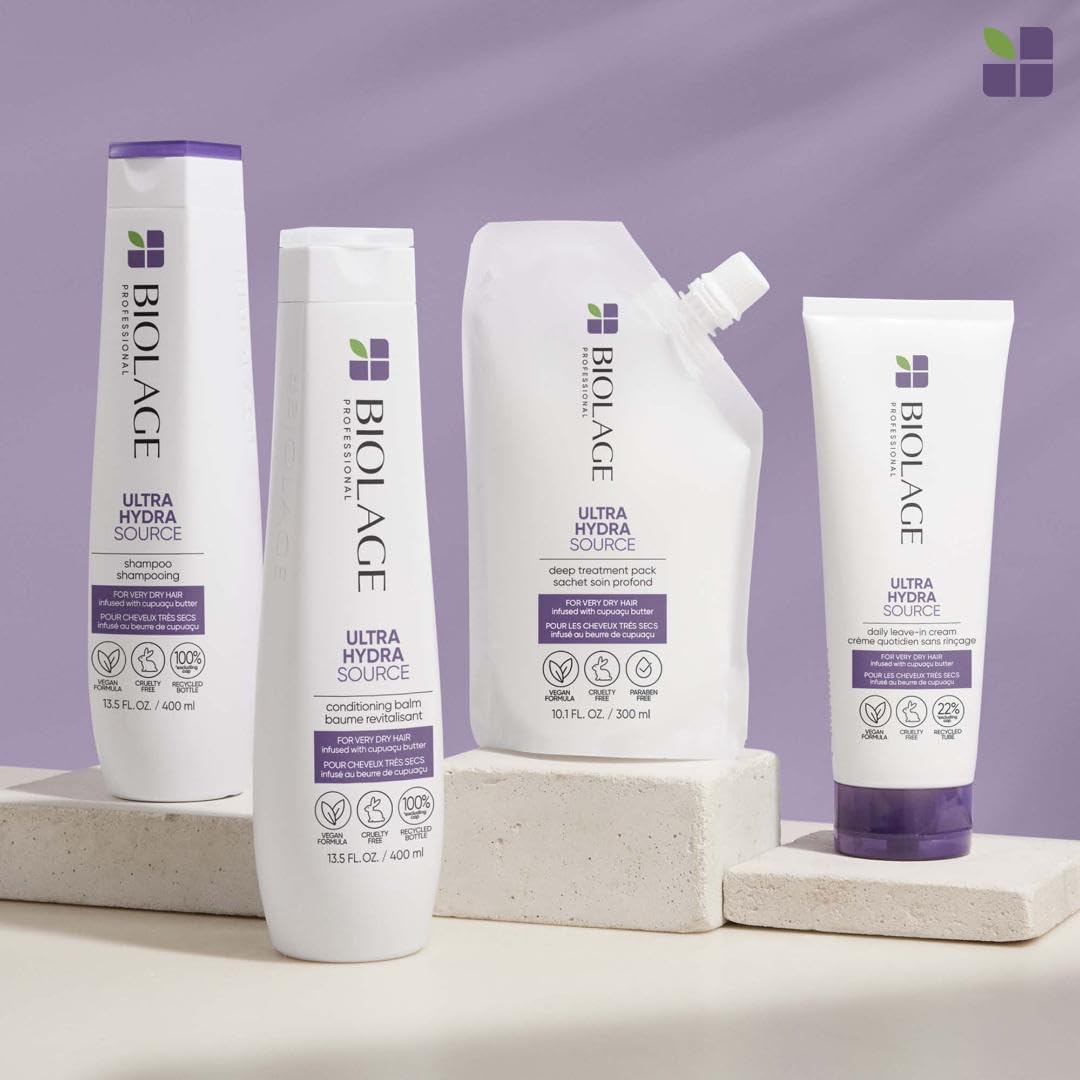 BIOLAGE Ultra Hydra Source Shampoo | Deep Hydrating Shampoo | Moisturizes Hair to Prevent Breakage | For Very Dry Hair | Paraben & Silicone-Free | Vegan | Valentines Day Gift For Her