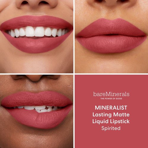bareMinerals Mineralist Matte Liquid Lipstick - Velvet Finish, All-Day Wear, Weightless & Talc-Free