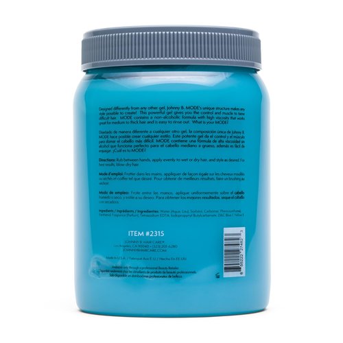 Johnny B. Professional Hair Styling Gel - Long Lasting, Alcohol-Free, No-Flake Formula