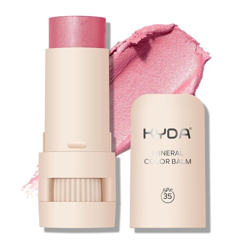 Regine Switzerland Mineral Color Balm - SPF 35 Multi-Color Stick for Lips, Cheeks & Eyes - Blendable, Creamy Formula in Pink