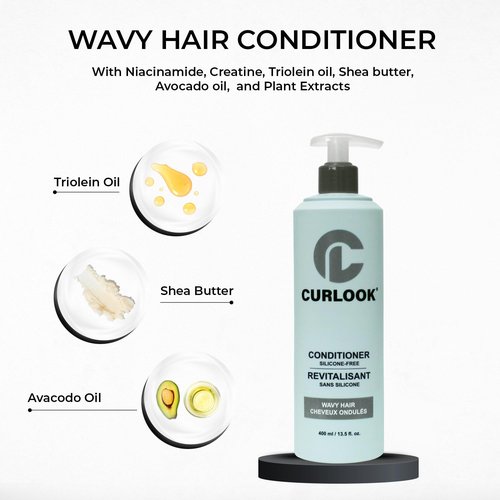 Regine Switzerland Wavy Hair Conditioner - Silicone-Free Formula for Softness & Shine | 400ml (13.5 oz)