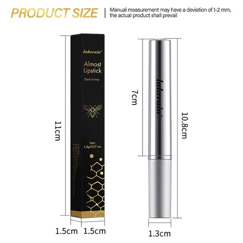Erinde 2PCS Black Honey Lipstick Tinted Lip Balm, Hydrating Natural Glossy Lip Balm, Sheer Lightweight Color, Moisturizing Lipstick Makeup Lip Care Balm for Repairing Dry Lips