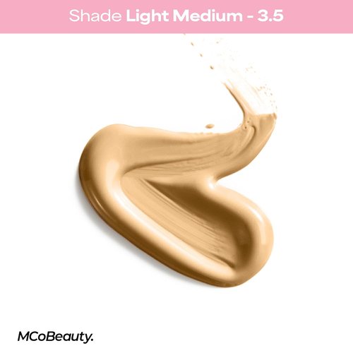 MCoBeauty Flawless Glow Luminous Skin Filter - 4-in-1 Primer & Highlighter - Light Medium 3.5 - Vegan Face Makeup with Squalane & Vitamin E