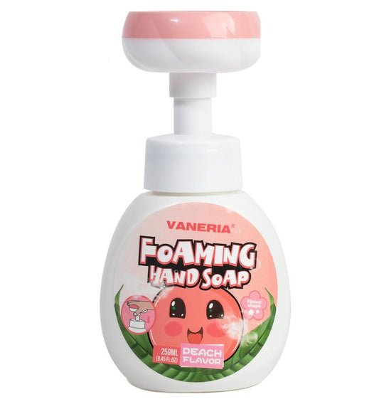 VANERIA Kids Foaming Hand Soap,Flower Stamp,Moisturizing and Gentle Hand Soap for Baby,Kids and Adults with Sensitive Skin 250ml/8.45 Fl Oz