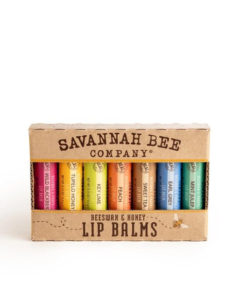 Savannah Bee Company Lip Balm - Hydrating Moisturizer for Chapped Lips - Pure Honey Formula (Bee the Balm Set)
