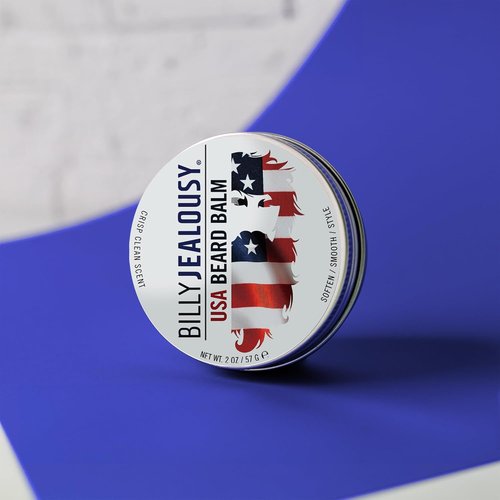 Billy Jealousy Beard Balm - Moisturizing & Strengthening Formula | Patchouli & Sandalwood, 2 oz.