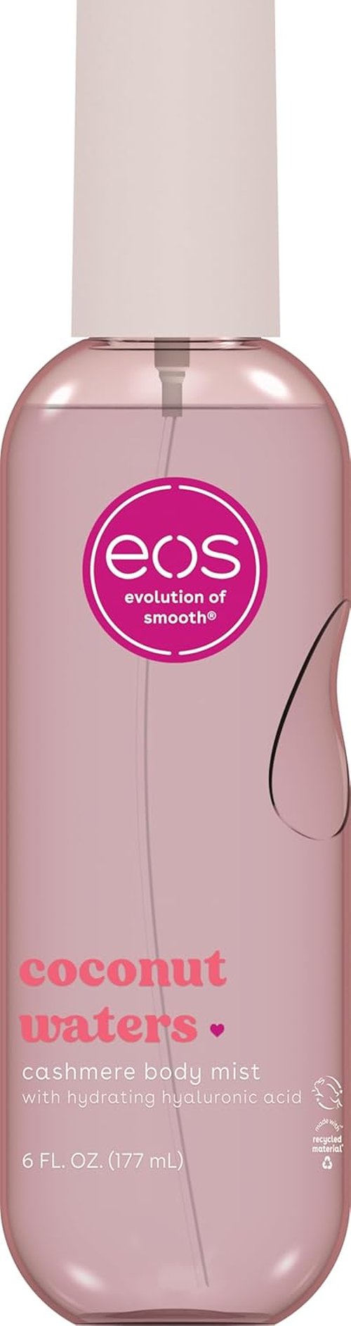 Eos Cashmere Body Mist - Coconut Waters Body Spray for Women | Moisturizing Hair Mist, 6 Fl Oz
